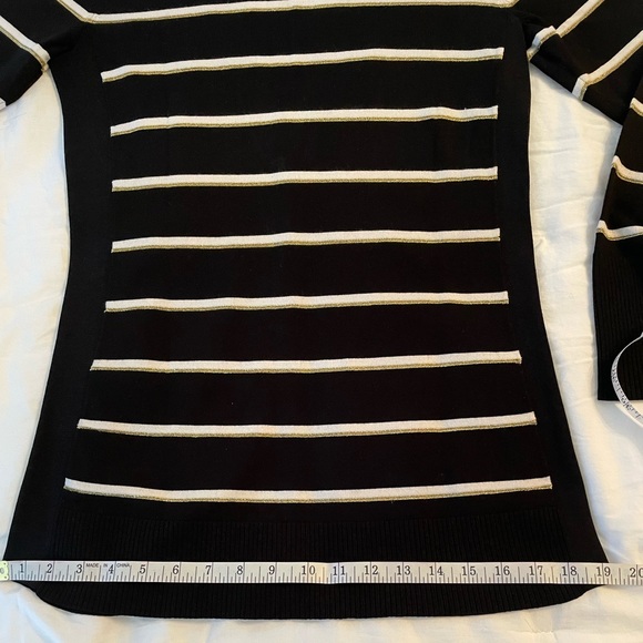 Vintage Y2K Cache Button Down Snap Cardigan in Black, White, and Gold Size M - Picture 12 of 14